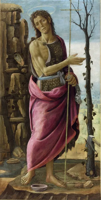 Framed Print : Saint John the Baptist, c1485. Creator: Jacopo del Sellaio (1442-1493) Framed Print : Saint John the Baptist, c1485. Creator: Jacopo del Sellaio (1442-1493)