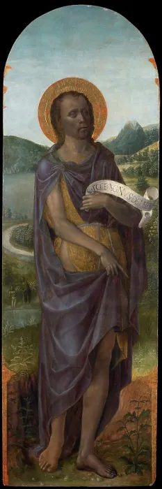 Framed Print : Saint John the Baptist, c.1490-1495. Creator: Foppa, Vincenzo (active 1456-1516) Framed Print : Saint John the Baptist, c.1490-1495. Creator: Foppa, Vincenzo (active 1456-1516)
