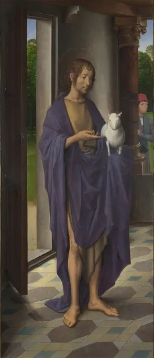 Framed Print : Saint John the Baptist, ca 1478. Artist: Memling, Hans (1433 / 40-1494) Framed Print : Saint John the Baptist, ca 1478. Artist: Memling, Hans (1433 / 40-1494)