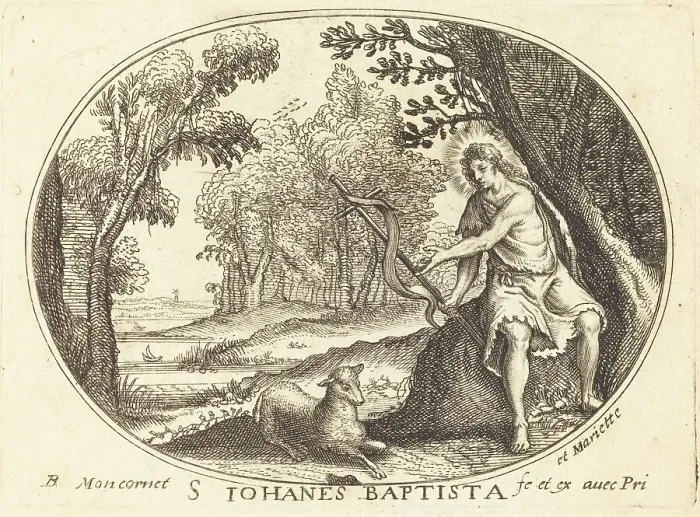 Framed Print : Saint John the Baptist. Creator: Balthasar Moncornet Framed Print : Saint John the Baptist. Creator: Balthasar Moncornet