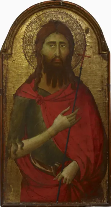 Framed Print : Saint John the Baptist. Creator: Ugolino di Nerio (ca 1280-1349) Framed Print : Saint John the Baptist. Creator: Ugolino di Nerio (ca 1280-1349)
