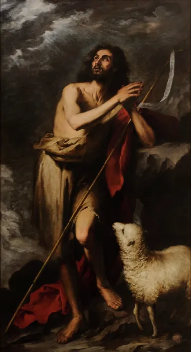 Framed Print : Saint John the Baptist in the Desert, 1665-1666. Creator: Murillo, Bartolome Esteban (1617-1682) Framed Print : Saint John the Baptist in the Desert, 1665-1666. Creator: Murillo, Bartolome Esteban (1617-1682)