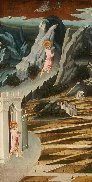 Saint John the Baptist Entering the Wilderness, 1455  /  60. Creator: Giovanni di Paolo