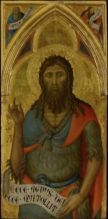 Framed Print : Saint John the Baptist, late 14th century. Creator: Luca di Tomme Framed Print : Saint John the Baptist, late 14th century. Creator: Luca di Tomme