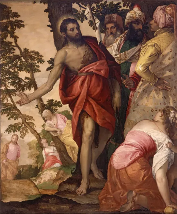 Framed Print : Saint John the Baptist Preaching, ca 1562. Creator: Veronese, Paolo (1528-1588) Framed Print : Saint John the Baptist Preaching, ca 1562. Creator: Veronese, Paolo (1528-1588)