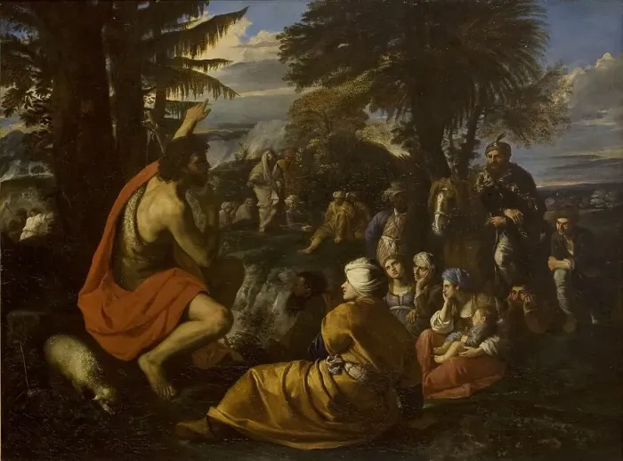 Framed Print : Saint John the Baptist Preaching in the Desert, 1650. Creator: Pier Francesco Mola Framed Print : Saint John the Baptist Preaching in the Desert, 1650. Creator: Pier Francesco Mola