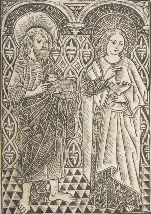 Framed Print : Saint John the Baptist and Saint John the Evangelist, 15th century Framed Print : Saint John the Baptist and Saint John the Evangelist, 15th century