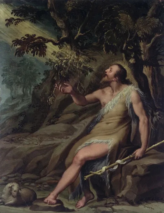 Framed Print : Saint John the Baptist in the Wilderness, 1600 / 19. Creator: Dionisio Calvaert Framed Print : Saint John the Baptist in the Wilderness, 1600 / 19. Creator: Dionisio Calvaert