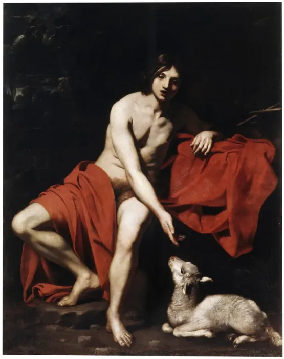 Framed Print : Saint John the Baptist in the Wilderness, c1615-c1620. Artist: Nicolas Regnier Framed Print : Saint John the Baptist in the Wilderness, c1615-c1620. Artist: Nicolas Regnier