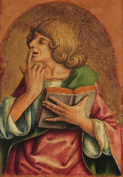 Framed Print : Saint John the Evangelist, 1472. Creator: Crivelli, Carlo (c. 1435-c. 1495) Framed Print : Saint John the Evangelist, 1472. Creator: Crivelli, Carlo (c. 1435-c. 1495)