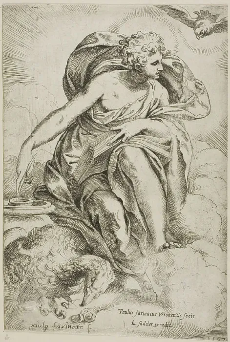 Framed Print : Saint John the Evangelist, 1567. Creator: Paolo Farinati Framed Print : Saint John the Evangelist, 1567. Creator: Paolo Farinati