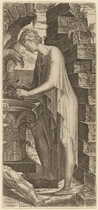Framed Print : Saint John the Evangelist, c. 1545. Creator: Lambert Suavius Framed Print : Saint John the Evangelist, c. 1545. Creator: Lambert Suavius