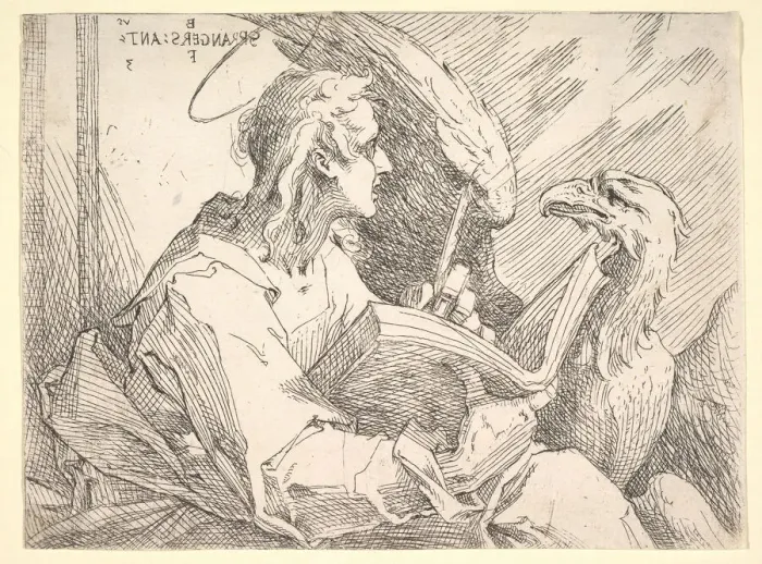 Framed Print : Saint John the Evangelist, ca. 1596. Creator: Bartholomeus Spranger Framed Print : Saint John the Evangelist, ca. 1596. Creator: Bartholomeus Spranger