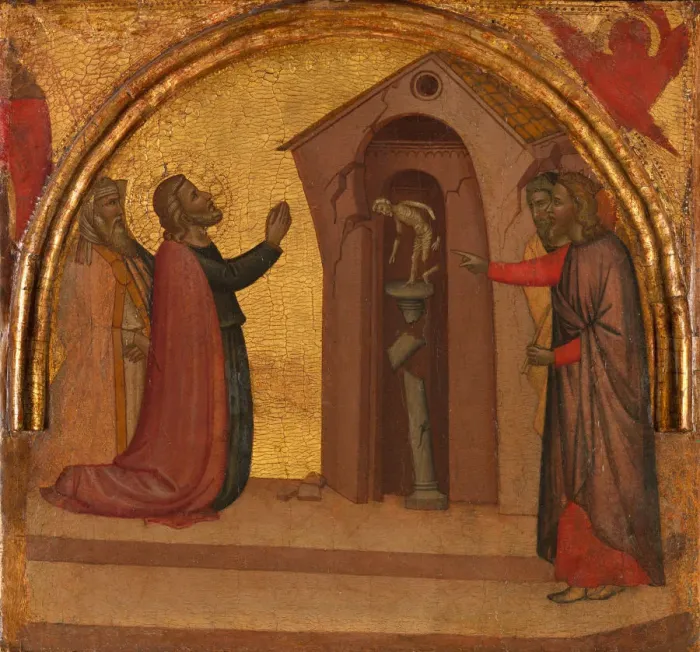 Framed Print : Saint John the Evangelist Causes a Pagan Temple to Collapse, ca Framed Print : Saint John the Evangelist Causes a Pagan Temple to Collapse, ca