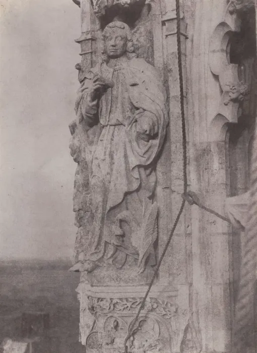 Framed Print : Saint John the Evangelist, Chartres Cathedral, c. 1854. Creator: Charles Negre Framed Print : Saint John the Evangelist, Chartres Cathedral, c. 1854. Creator: Charles Negre