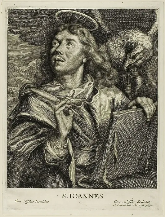 Framed Print : Saint John, n.d. Creator: Cornelis de Visscher Framed Print : Saint John, n.d. Creator: Cornelis de Visscher