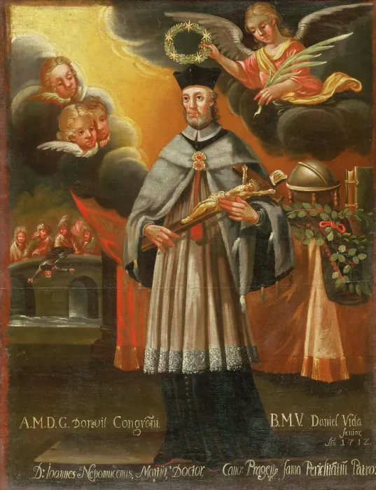 Framed Print : Saint John of Nepomuk, 1712. Creator: Unknown Framed Print : Saint John of Nepomuk, 1712. Creator: Unknown