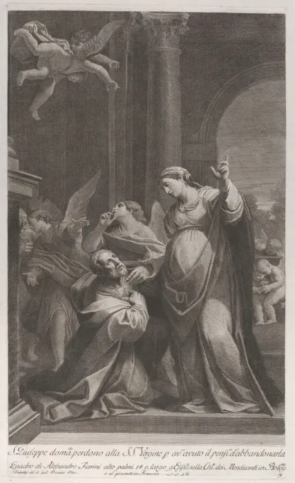 Framed Print : Saint Joseph asking the Virgins pardon for having thought of deserting her... 1760-1800 Framed Print : Saint Joseph asking the Virgins pardon for having thought of deserting her... 1760-1800