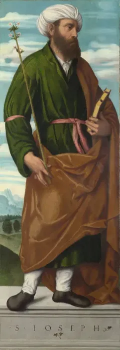 Framed Print : Saint Joseph, c. 1540. Artist: Moretto da Brescia (ca 1498 - 1554) Framed Print : Saint Joseph, c. 1540. Artist: Moretto da Brescia (ca 1498 - 1554)