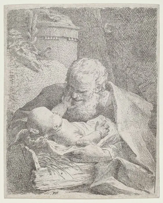 Framed Print : Saint Joseph with the Christ Child, c. 1720. Creator: Paul Troger Framed Print : Saint Joseph with the Christ Child, c. 1720. Creator: Paul Troger