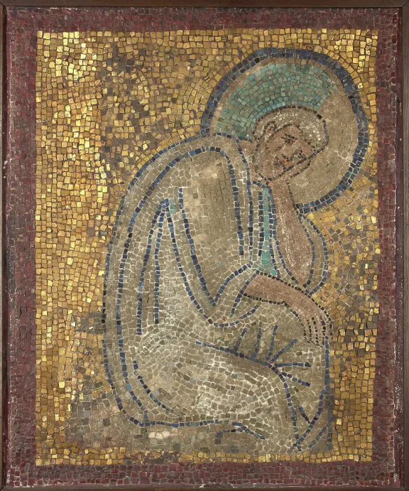 Framed Print : Saint Joseph. Fragment of the mosaic cycle in the Oratory of Pope John VII in the old... 705-707. Creator: Anonymous master Framed Print : Saint Joseph. Fragment of the mosaic cycle in the Oratory of Pope John VII in the old... 705-707. Creator: Anonymous master