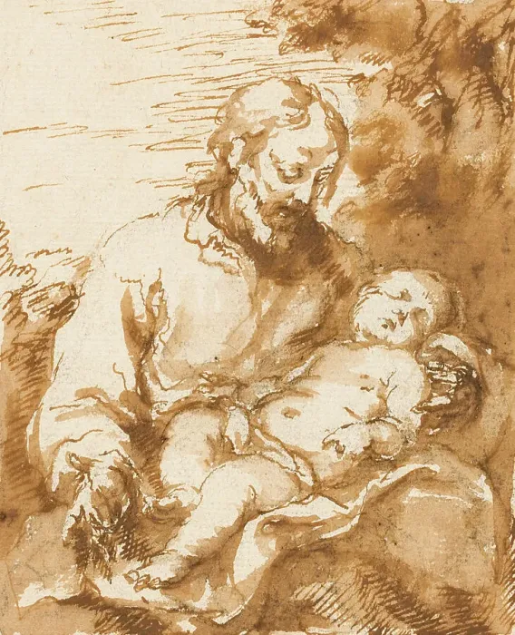 Framed Print : Saint Joseph and the Sleeping Christ Child, 1670 / 75. Creator: Bartolomé Esteban Murillo Framed Print : Saint Joseph and the Sleeping Christ Child, 1670 / 75. Creator: Bartolomé Esteban Murillo