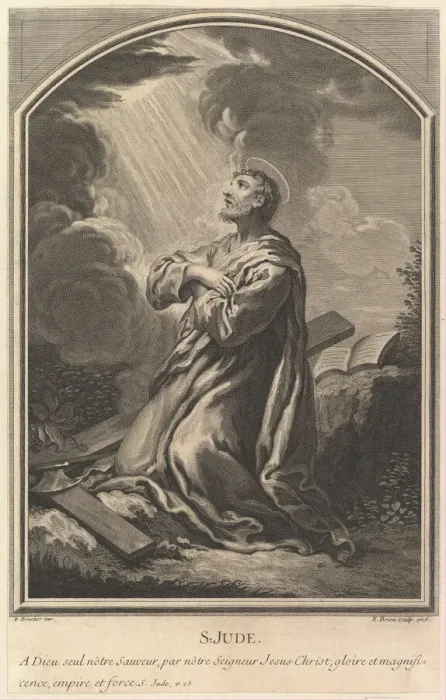 Framed Print : Saint Jude, 1726. Creator: Etienne Brion Framed Print : Saint Jude, 1726. Creator: Etienne Brion