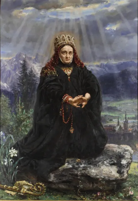 Framed Print : Saint Kinga of Poland, 1892. Artist: Matejko, Jan Alojzy (1838-1893) Framed Print : Saint Kinga of Poland, 1892. Artist: Matejko, Jan Alojzy (1838-1893)