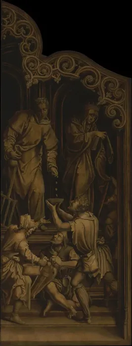 Framed Print : Saint Laurens and Saint Elizabeth, 1517-1524 / 1525. Creator: Bernaert van Orley Framed Print : Saint Laurens and Saint Elizabeth, 1517-1524 / 1525. Creator: Bernaert van Orley