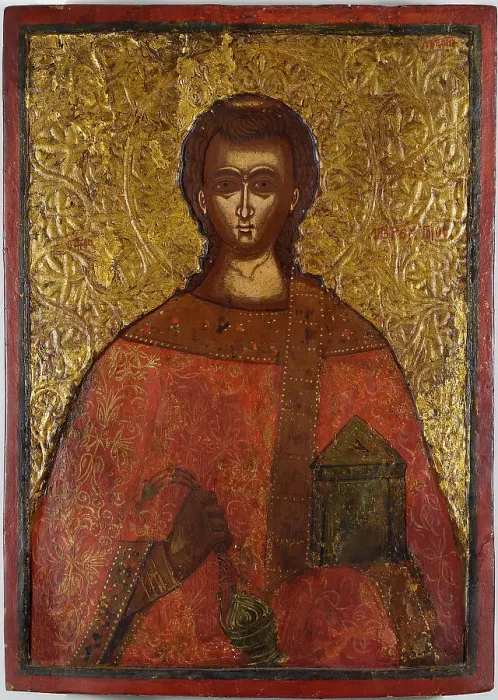 Framed Print : Saint Lawrence, 17th century. Artist: Adrianoupolitis, Konstantinos (active 17th century) Framed Print : Saint Lawrence, 17th century. Artist: Adrianoupolitis, Konstantinos (active 17th century)