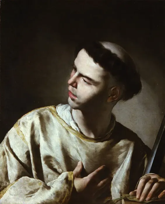 Framed Print : Saint Lawrence. Artist: Cavallino, Bernardo (1616-1656)