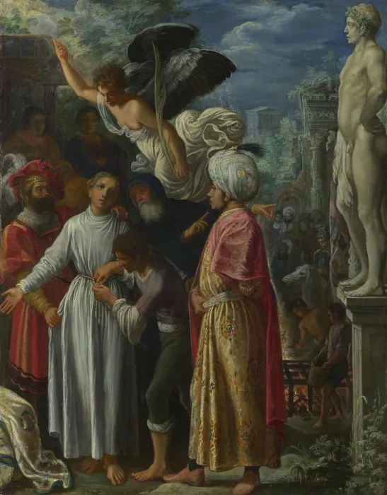 Framed Print : Saint Lawrence prepared for Martyrdom, ca 1601. Artist: Elsheimer, Adam (1578-1610) Framed Print : Saint Lawrence prepared for Martyrdom, ca 1601. Artist: Elsheimer, Adam (1578-1610)