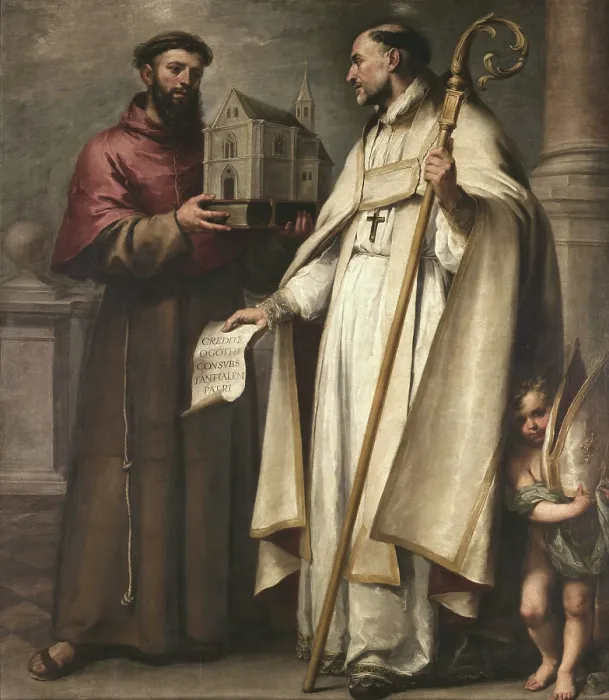 Framed Print : Saint Leander and Saint Bonaventure, 1665-1666. Creator: Murillo, Bartolome Esteban (1617-1682) Framed Print : Saint Leander and Saint Bonaventure, 1665-1666. Creator: Murillo, Bartolome Esteban (1617-1682)