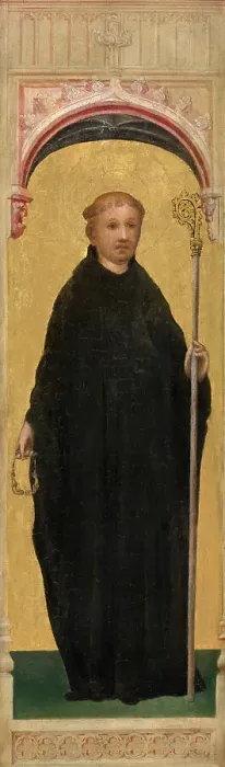 Framed Print : Saint Leonard of Noblac, 1400-1425. Creator: Anon Framed Print : Saint Leonard of Noblac, 1400-1425. Creator: Anon