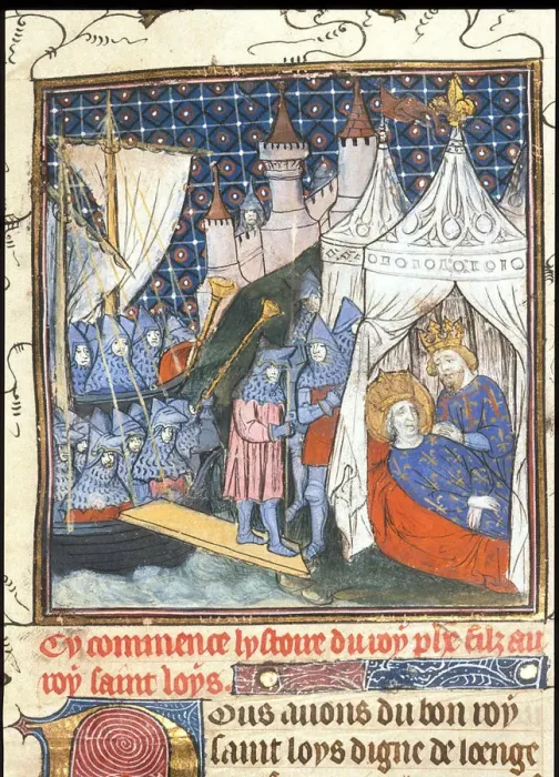Framed Print : Saint Louis died during his second crusade in Tunis (From the Chroniques de France ou de St Denis), after 1380. Artist: Anonymous Framed Print : Saint Louis died during his second crusade in Tunis (From the Chroniques de France ou de St Denis), after 1380. Artist: Anonymous