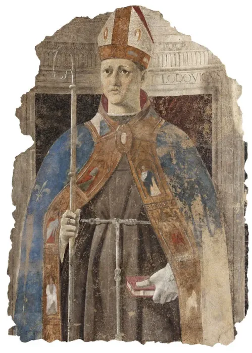 Framed Print : Saint Louis of Toulouse, 1460. Creator: Piero della Francesca (ca 1415-1492) Framed Print : Saint Louis of Toulouse, 1460. Creator: Piero della Francesca (ca 1415-1492)