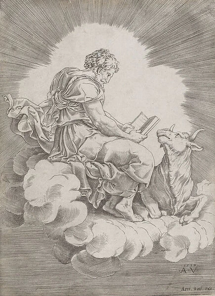 Saint Luke, 1518. Creator: Agostino Veneziano
