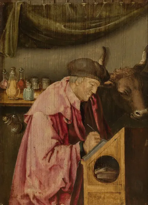 Framed Print : Saint Luke, after 1518. Creator: Leyden, Lucas, van (1489 / 94-1533) Framed Print : Saint Luke, after 1518. Creator: Leyden, Lucas, van (1489 / 94-1533)