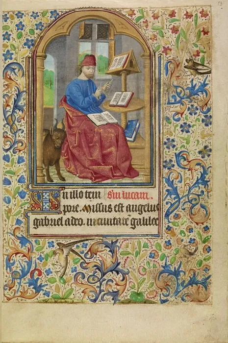 Framed Print : Saint Luke; Book of Hours, about 1466-1470. Creator: Master of Jacques of Luxembourg Framed Print : Saint Luke; Book of Hours, about 1466-1470. Creator: Master of Jacques of Luxembourg