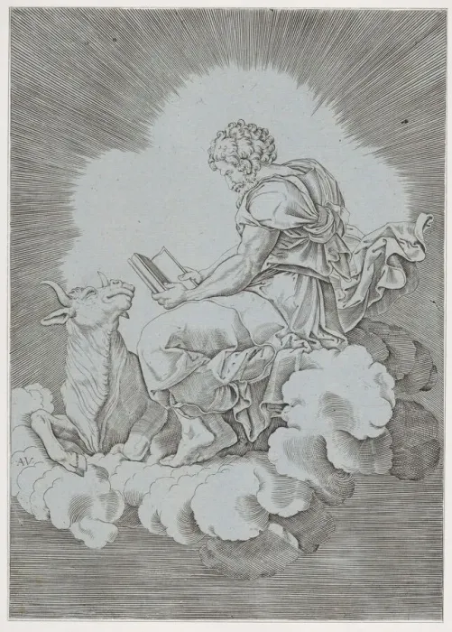 Framed Print : Saint Luke, ca. 1514-36. ca. 1514-36. Creator: Anon Framed Print : Saint Luke, ca. 1514-36. ca. 1514-36. Creator: Anon