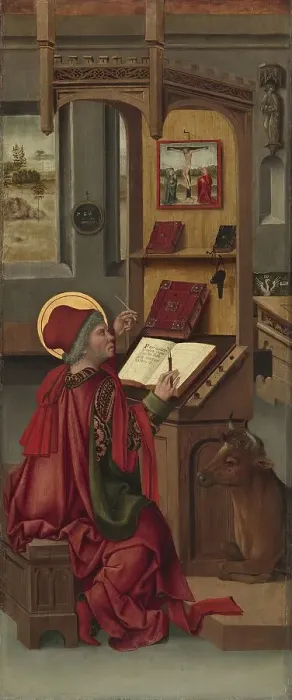 Framed Print : Saint Luke the Evangelist, 1478. Creator: Gabriel Malesskircher Framed Print : Saint Luke the Evangelist, 1478. Creator: Gabriel Malesskircher