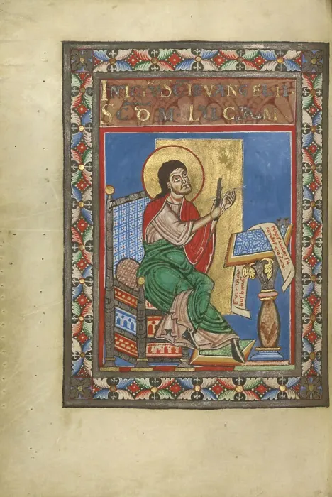 Framed Print : Saint Luke; Gospel Book, about 1120-1140. Creator: Unknown Framed Print : Saint Luke; Gospel Book, about 1120-1140. Creator: Unknown