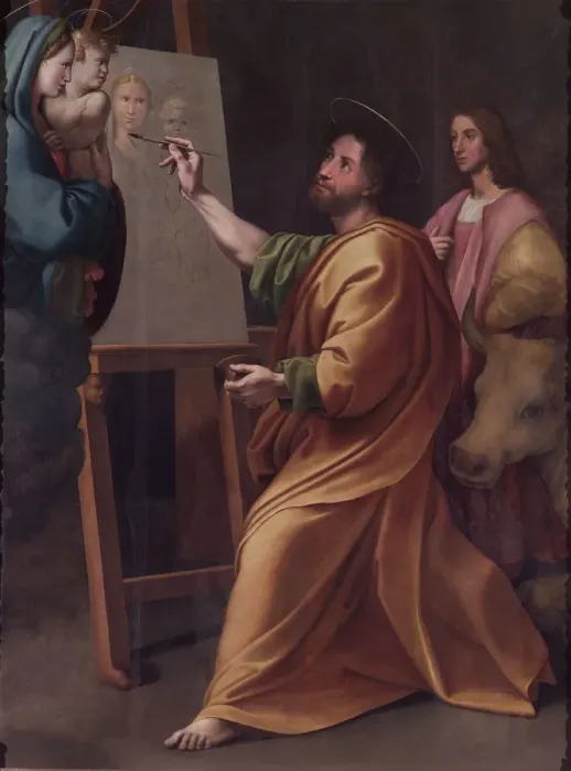 Framed Print : Saint Luke Painting the Virgin Framed Print : Saint Luke Painting the Virgin