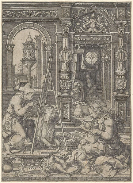 Saint Luke Painting the Virgin, 1526. Creator: Dirck Vellert
