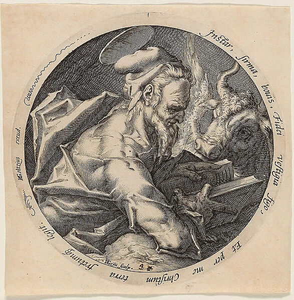 Saint Luke, plate three from The Four Evangelists, 1588. Creator: Jacques de Gheyn II