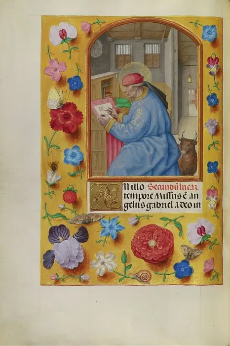 Framed Print : Saint Luke; Spinola Hours, about 1510-1520. Creator: Workshop of Master of the First Prayer Book of Maximilian Framed Print : Saint Luke; Spinola Hours, about 1510-1520. Creator: Workshop of Master of the First Prayer Book of Maximilian