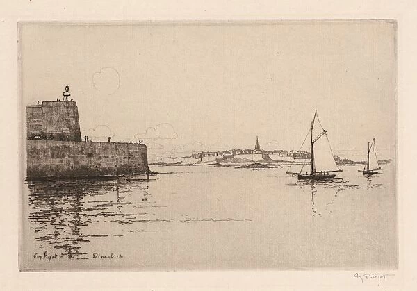 Saint-Malo Viewed from Dinard (Saint-Malo vu de Dinard), 1914. Creator: Eugene Bejot (French