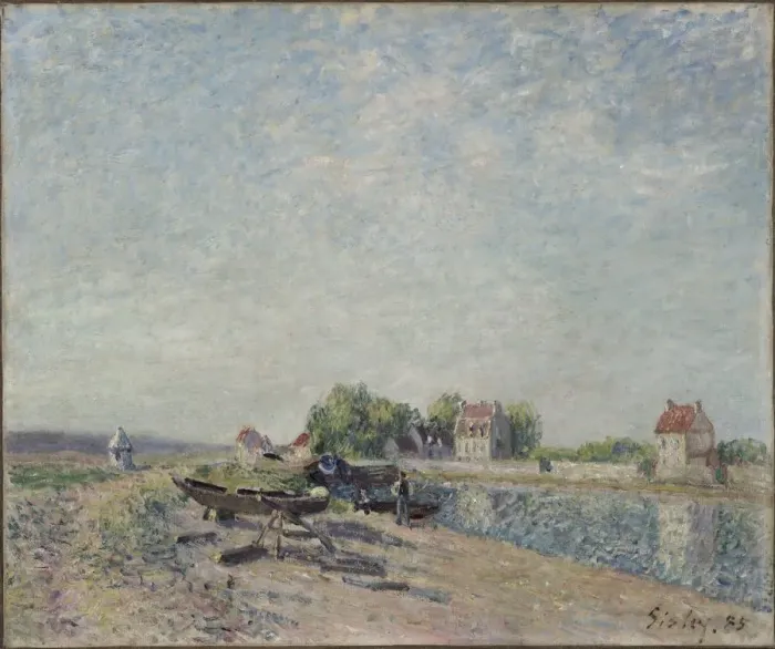 Framed Print : Saint-Mammes, Loing Canal, 1885. Creator: Alfred Sisley (French, 1840-1899) Framed Print : Saint-Mammes, Loing Canal, 1885. Creator: Alfred Sisley (French, 1840-1899)