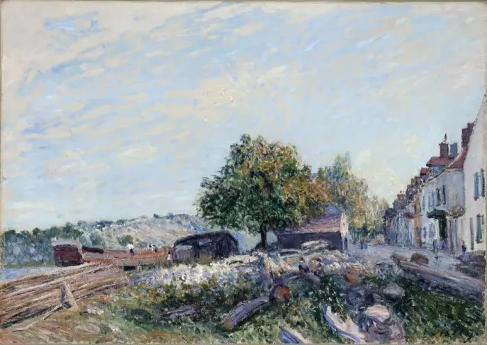 Framed Print : Saint-Mammes. Morning, 1884. Artist: Sisley, Alfred (1839-1899) Framed Print : Saint-Mammes. Morning, 1884. Artist: Sisley, Alfred (1839-1899)