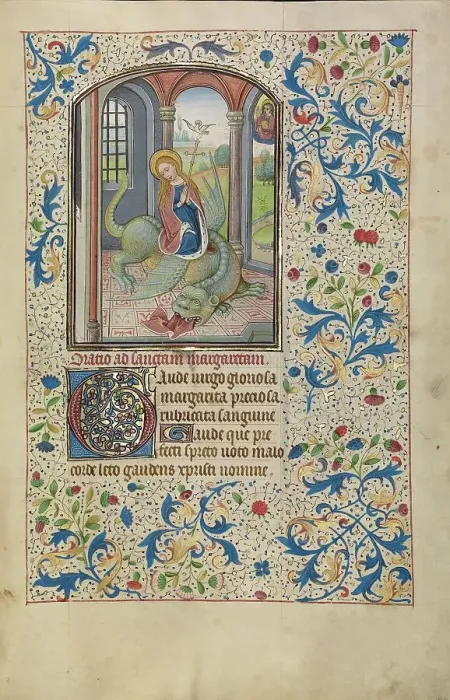 Framed Print : Saint Margaret; Arenberg Hours, early 1460s. Creator: Willem Vrelant Framed Print : Saint Margaret; Arenberg Hours, early 1460s. Creator: Willem Vrelant
